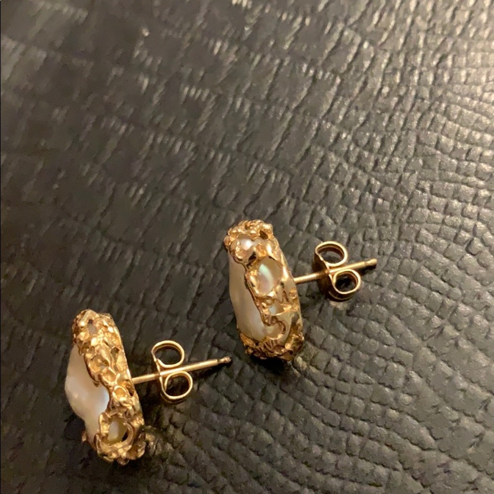 Vintage Baroque pearl earrings - Picture 2 of 8